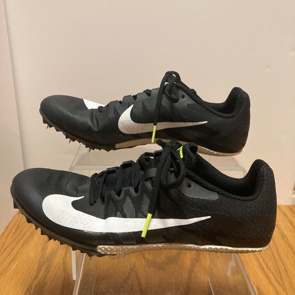 Men's Nike Zoom Rival S Track & Field Sprinting Spikes Black & White US Size 7 - Picture 1 of 13
